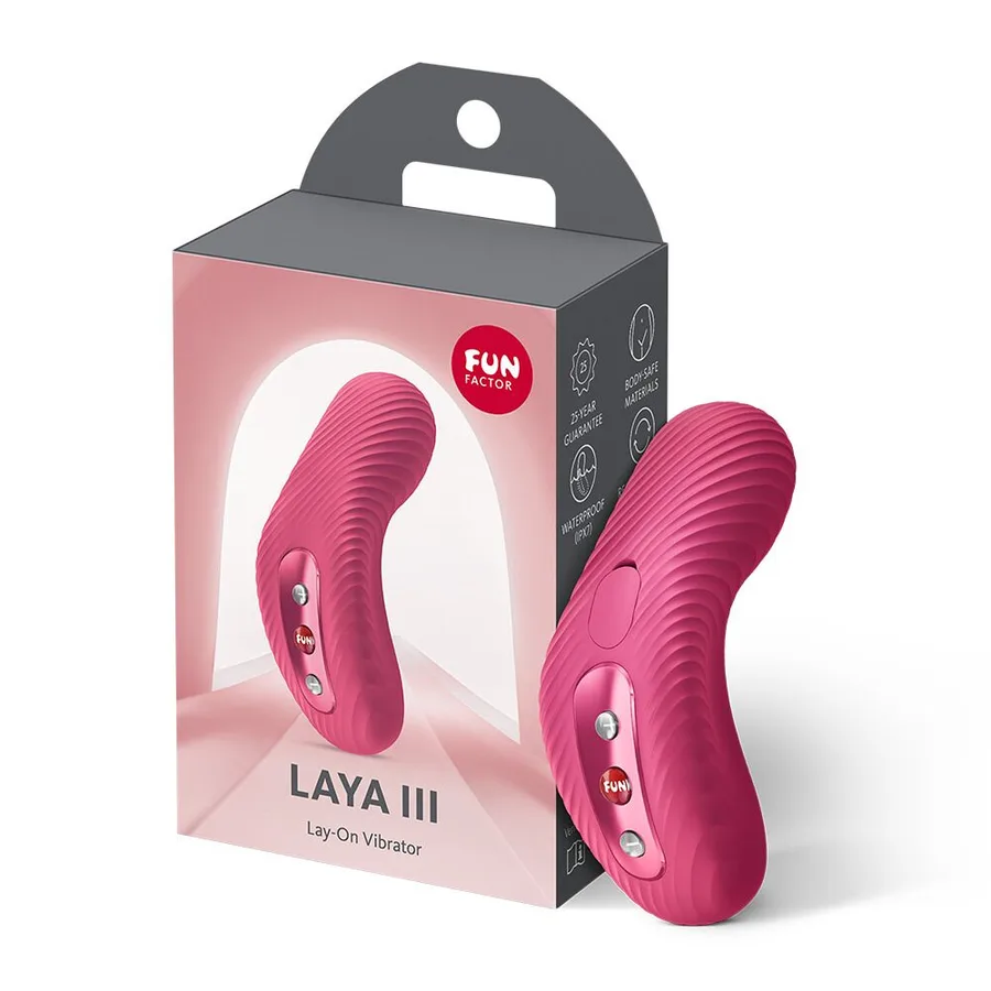 Накладний вібратор Fun Factory LAYA III Raspberry, ефект постукування пальцем