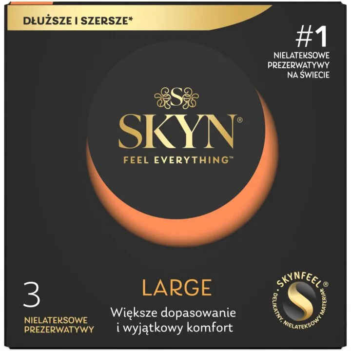 Безлатексные премиум-презервативы SKYN Large 3 шт, увеличенный размер