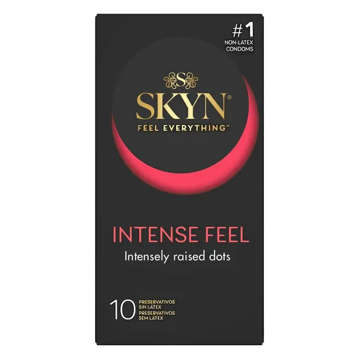 Безлатексные премиум-презервативы SKYN Intense Feel 10 шт, точечный рельеф