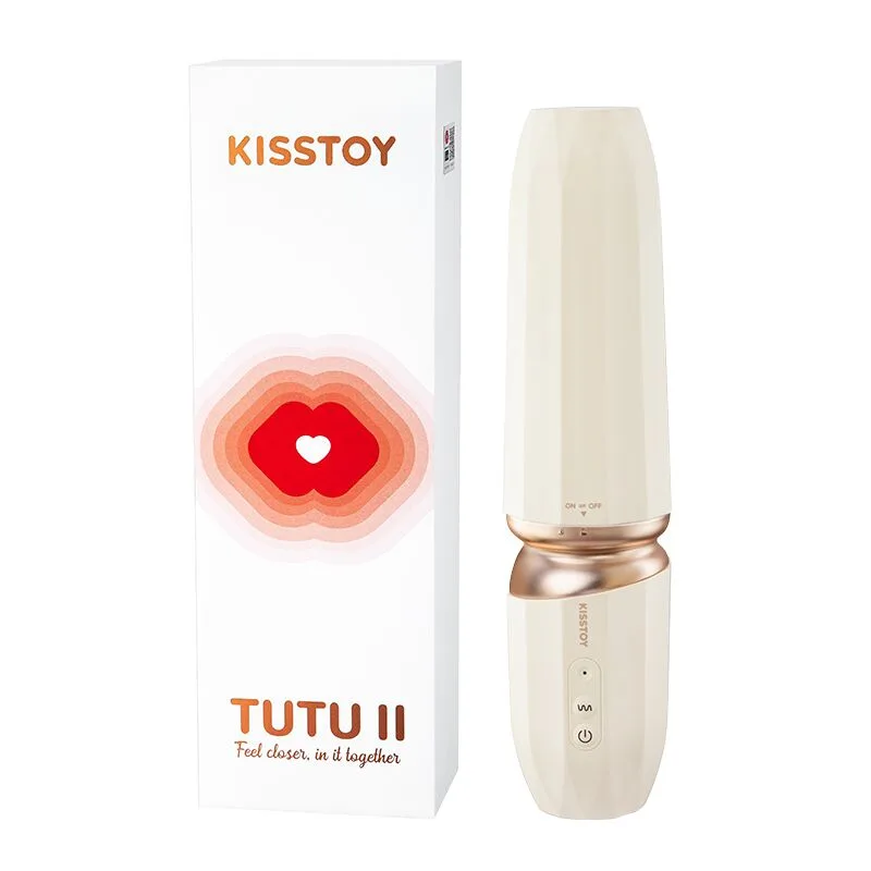 Мини секс-машина KISSTOY Tutu II на присоске, пульсация, имитация фрикций, подогрев, съемная насадка