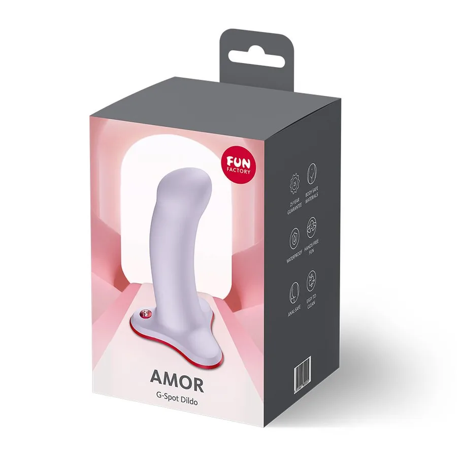 Фаллоимитатор Fun Factory AMOR Purple, длина 14,6 см, диаметр 3,7 см, изогнутый