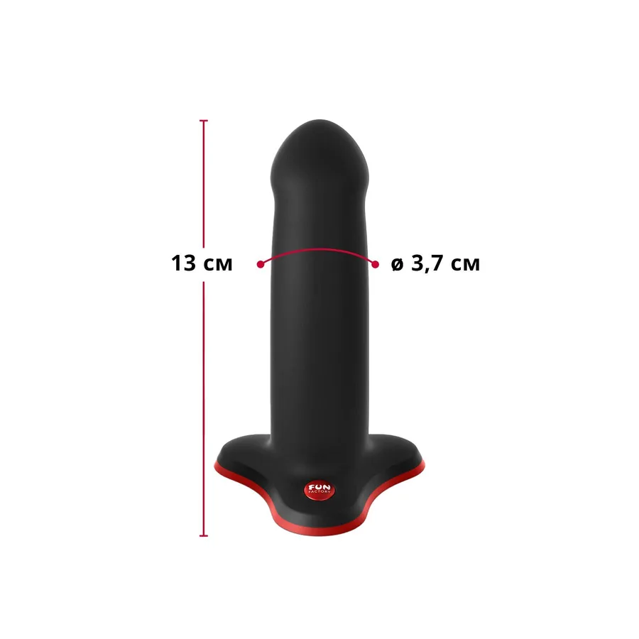 Фаллоимитатор Fun Factory AMOR Black, длина 14,6 см, диаметр 3,7 см, изогнутый