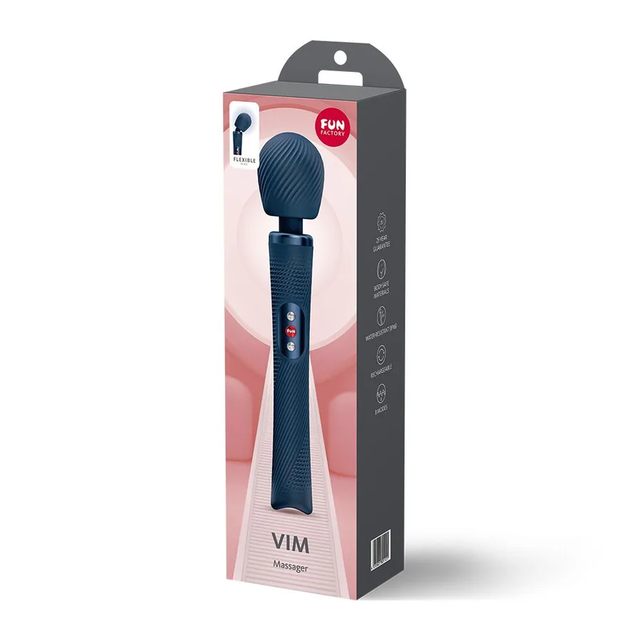 Вібромасажер Fun Factory VIM Vibrating Wand Nightblue, суперпотужний та легкий, до 6 годин роботи