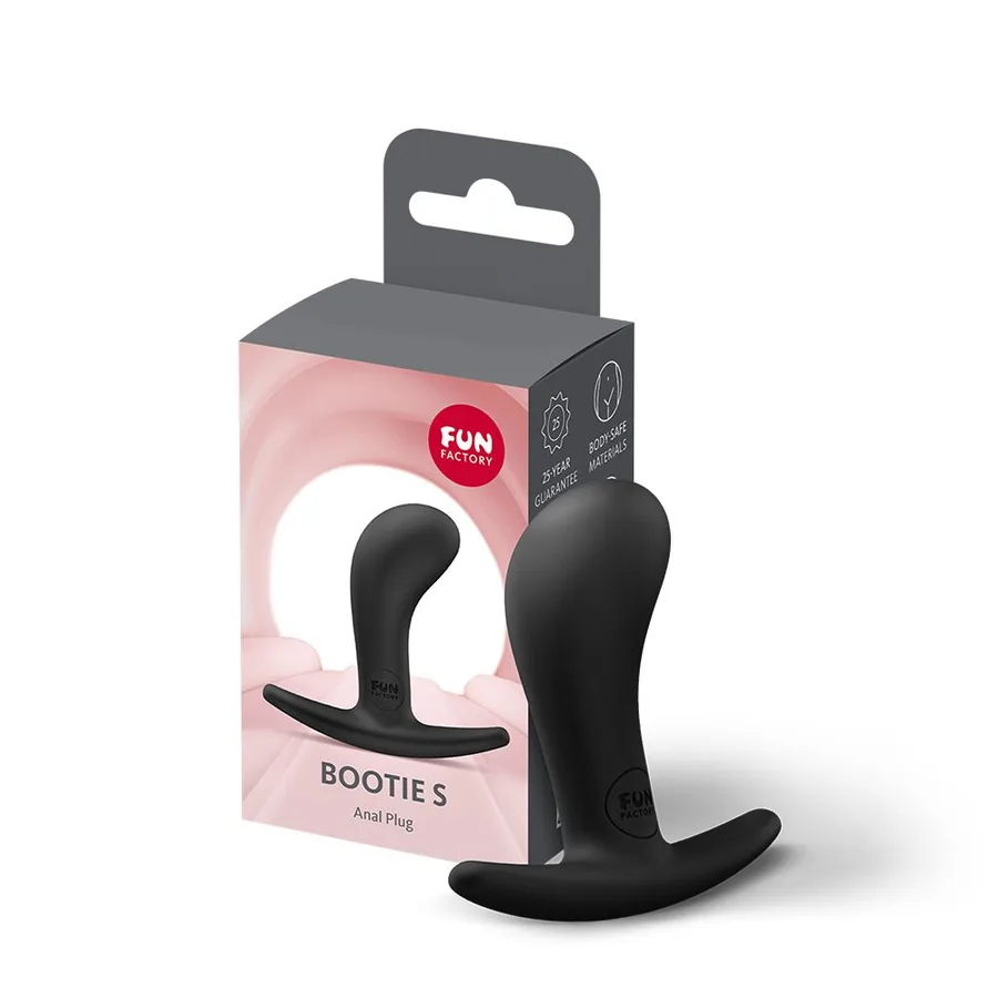 Анальная пробка Fun Factory BOOTIE S Black, диаметр 2,8 см, тонкий ограничитель