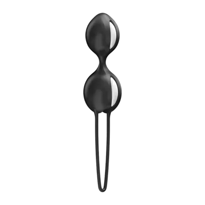 Вагінальні кульки Fun Factory SMARTBALLS DUO Black, 2 шт, діаметр 3,2 та 3,6 см