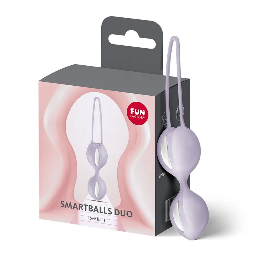 Вагинальные шарики Fun Factory SMARTBALLS DUO Purple, 2 шт, диаметр 3,2 и 3,6 см