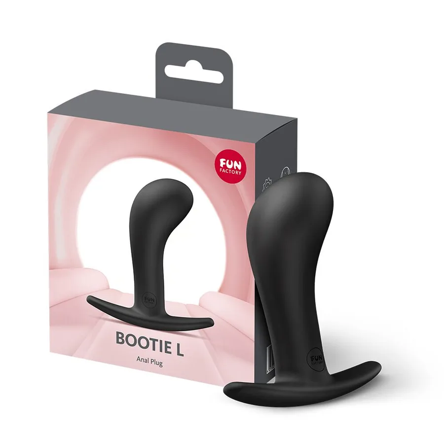 Анальна пробка Fun Factory BOOTIE L Black, діаметр 3,8 см, тонкий обмежувач