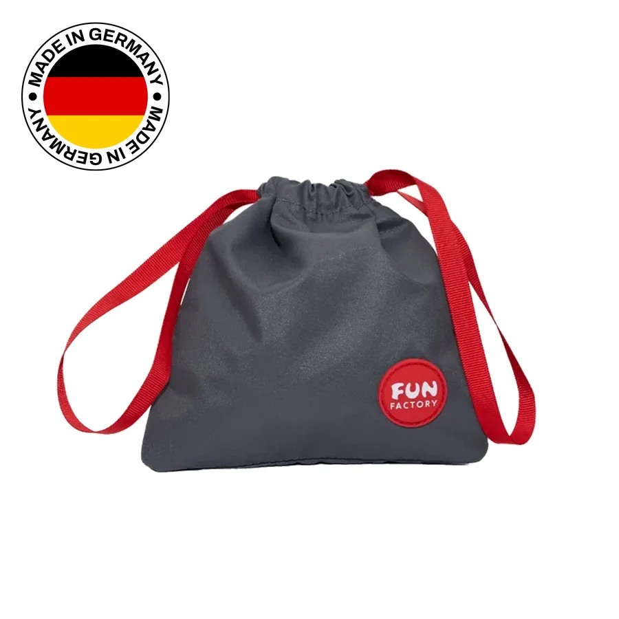 Сумка для секс-игрушек Fun Factory TOYBAG, S, серая, кисет, 14x14 см
