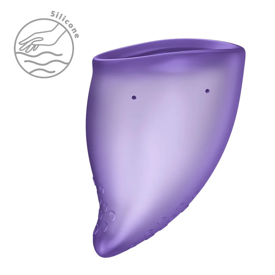 Менструальна чаша Fun Factory FUN CUP SIZE B Black Currant, багаторазова, діаметр 4,3 см, об’єм 30 мл