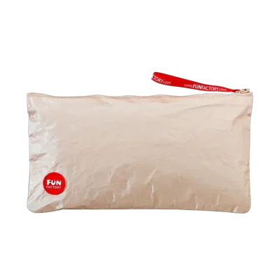 Сумка для секс-іграшок Fun Factory TOYBAG M, золотиста, на блискавці, 25x12 см 