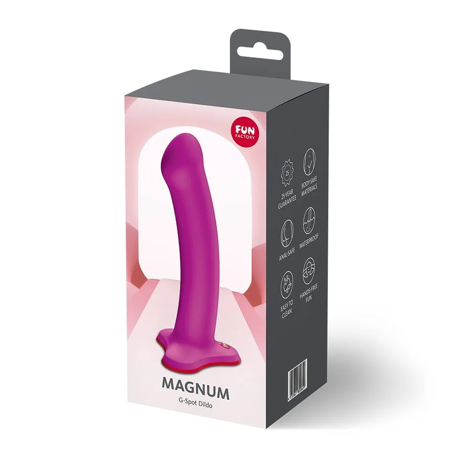 Фалоімітатор Fun Factory MAGNUM Blackberry, дуже гнучкий, довжина 18,3 см, діаметр 3,7 см