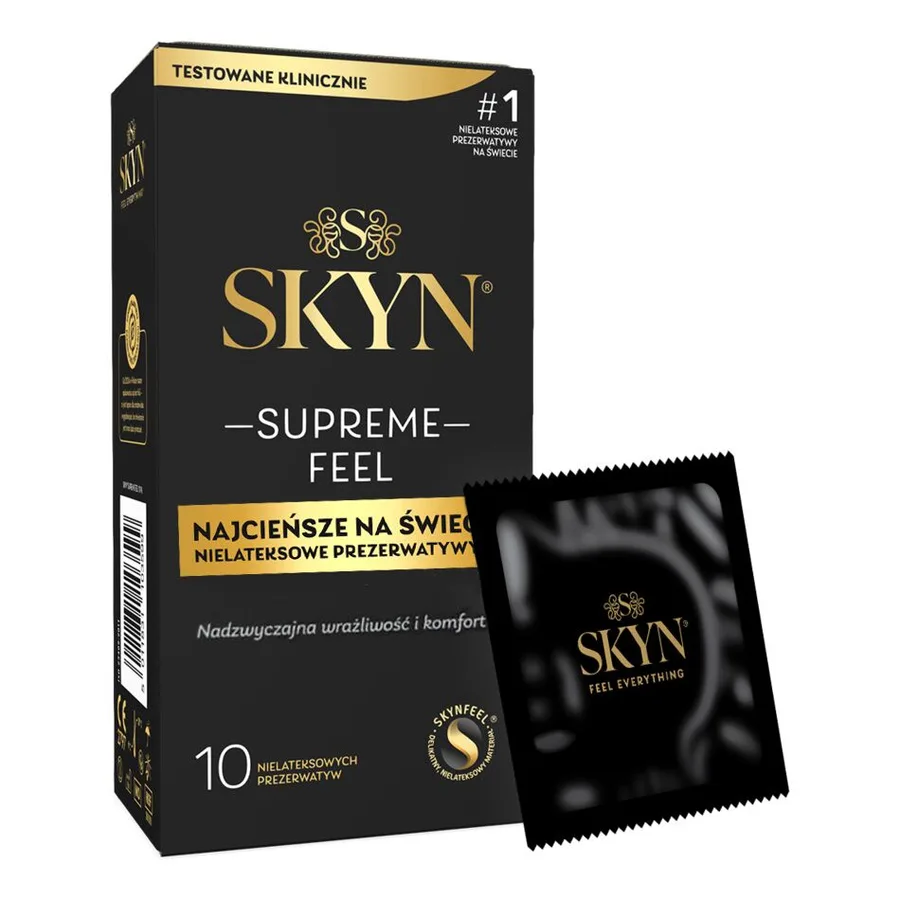Ультратонкие безлатексные презервативы SKYN Supreme Feel 10 шт, 0,035 мм, естественная текстура кожи