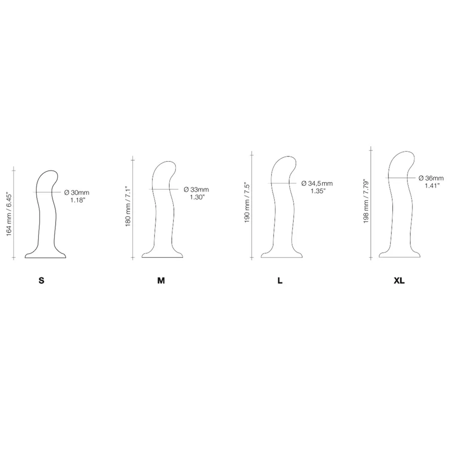 Насадка для страпона Strap-On-Me P&G-Spot Dildo, силикон, размер XL