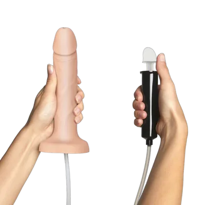 Фалоімітатор, що кінчає Strap-On-Me Squirting Cum Dildo Realistic Vanilla, діам. 3,5 см, силікон