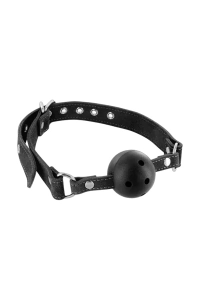 Кляп Fetish Tentation Premium Leather gag with stiff ball