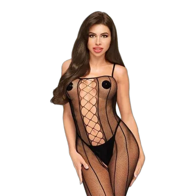 Бодістокінг зі шнурівкою та вертикальними швами Penthouse - Drop-dead Tasty Black XL