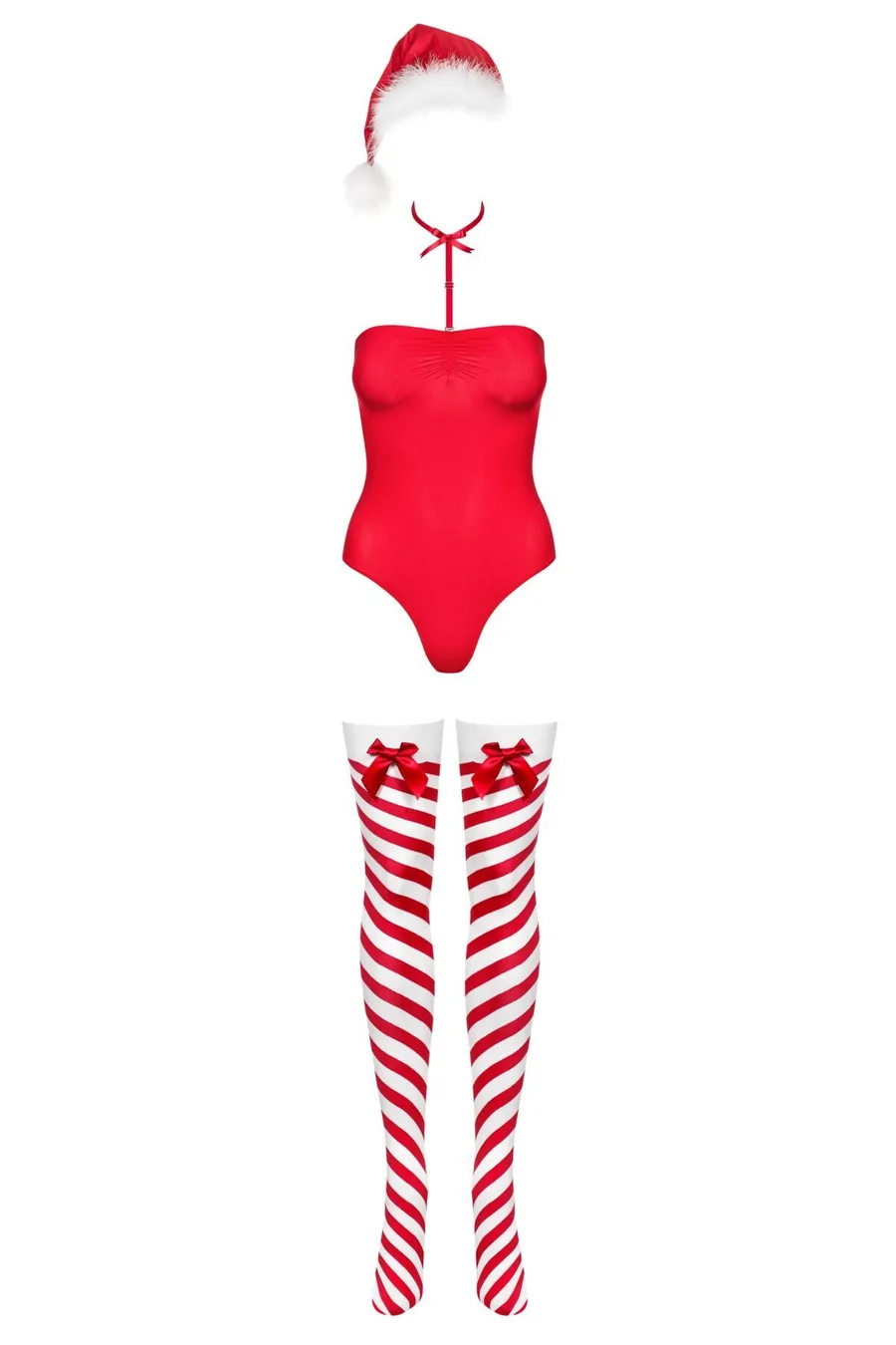 Боді Obsessive Kissmas teddy red L/XL (м'ята упаковка!!!)