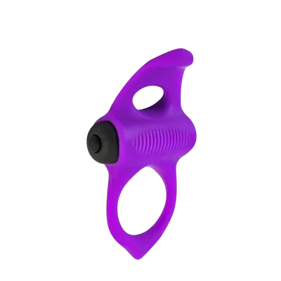Ерекційне віброкільце Adrien Lastic Lingus MAX Violet з язичком для стимуляції клітора
