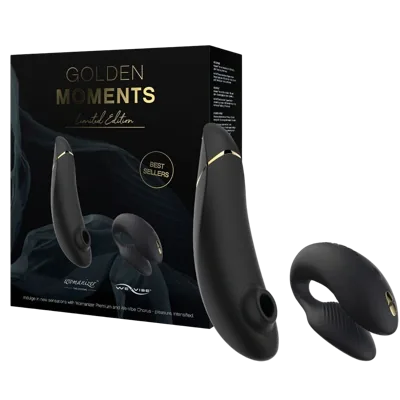 Премиальный подарочный набор Golden Moments: Womanizer Premium и We-Vibe Chorus Black