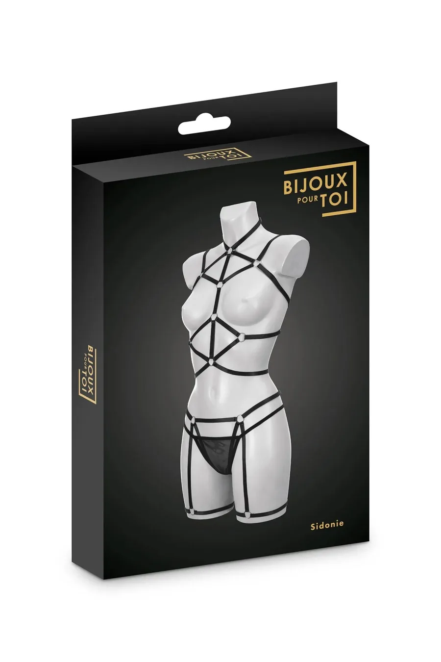 Комплект Bijoux Pour Toi - Sidonie, портупея, гартери та трусики