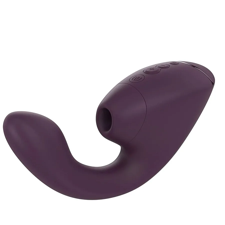 Подвійний вакуумний кліторальний стимулятор з вібрацією Womanizer Next Duo - Dark Purple