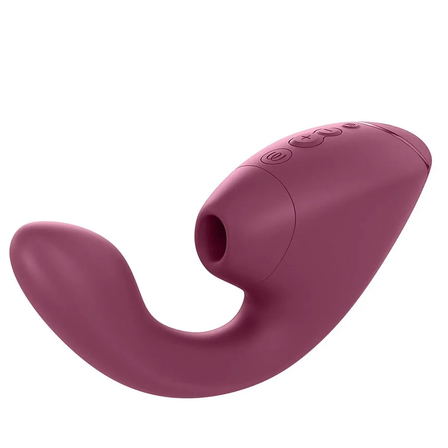 Двойной вакуумный клиторальный стимулятор с вибрацией Womanizer Next Duo - Dusky Pink