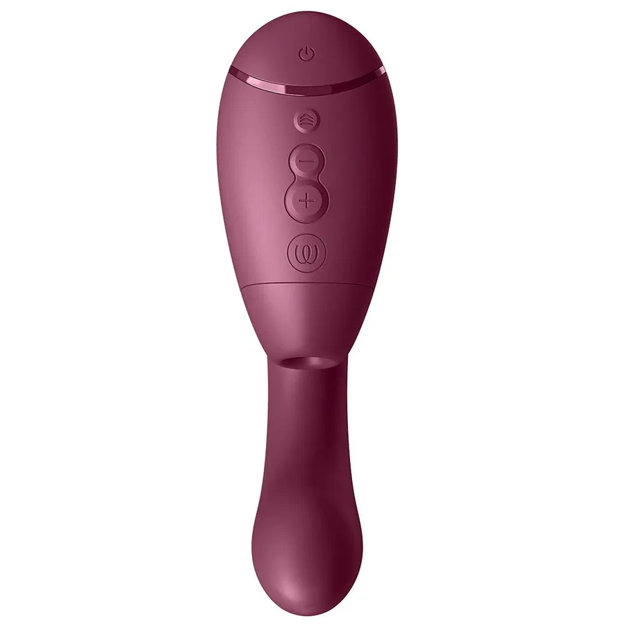Двойной вакуумный клиторальный стимулятор с вибрацией Womanizer Next Duo - Dusky Pink