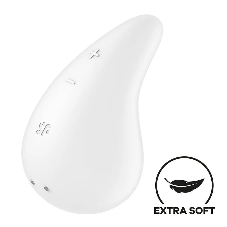 Вибратор для наружной стимуляции Satisfyer Dew Drop White, 2 мотора, 12 режимов, мягкий корпус