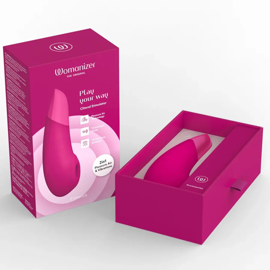 Вакуумный клиторальный стимулятор Womanizer Enhance Pink