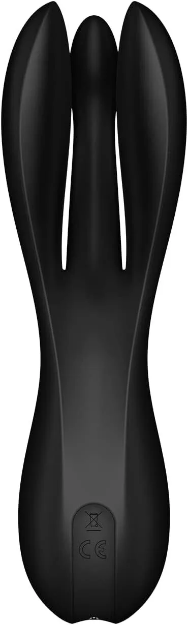 Кліторальний вібратор Satisfyer Threesome 2 Black, 3 гнучкі пальчики, 3 мотори