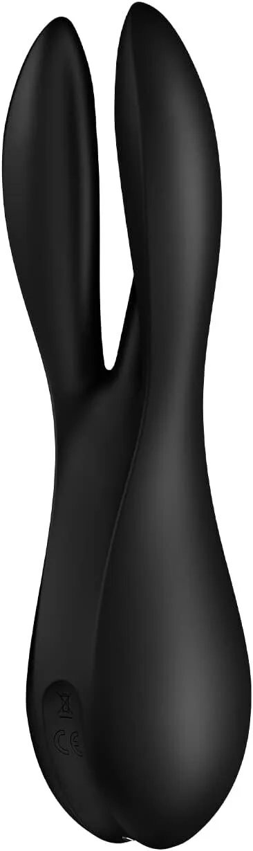 Кліторальний вібратор Satisfyer Threesome 2 Black, 3 гнучкі пальчики, 3 мотори