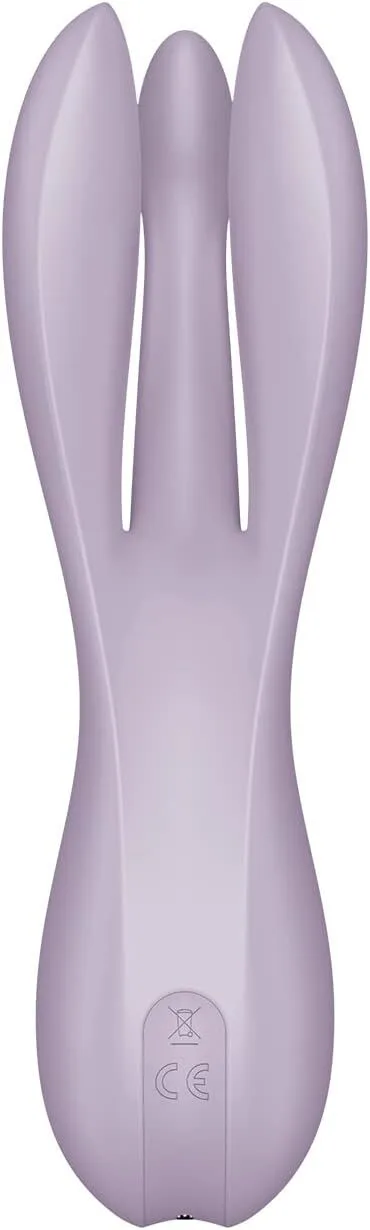 Кліторальний вібратор Satisfyer Threesome 2 Violet, 3 гнучкі пальчики, 3 мотори