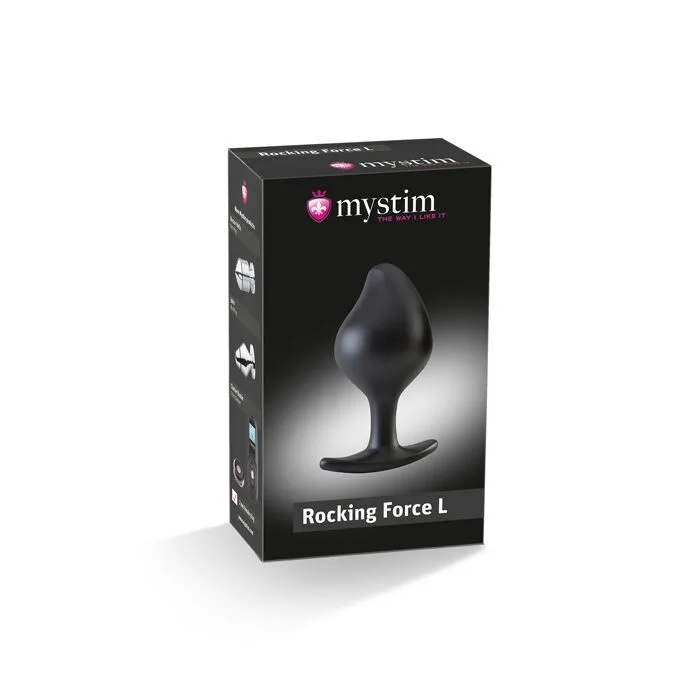 Силиконовая анальная пробка Mystim Rocking Force L для электростимулятора, диаметр 4,7 см