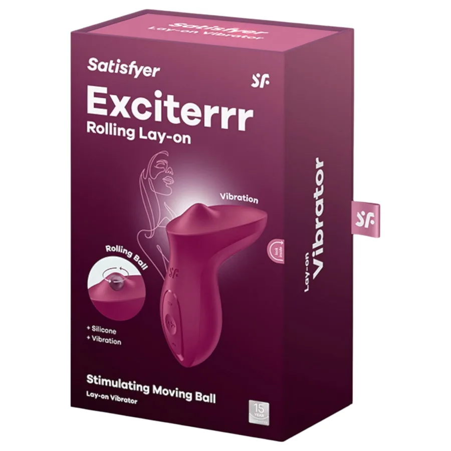 Вібратор для клітора з перлинною стимуляцією Satisfyer Exciterrr Berry, 2 незалежні мотори