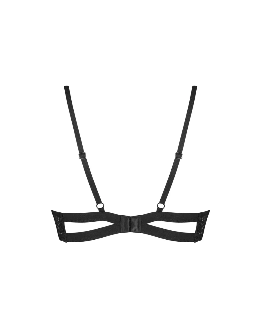 Бюстгальтер Obsessive Nutris bra, XL/2XL, кружево, мягкие чашки, косточки под грудью