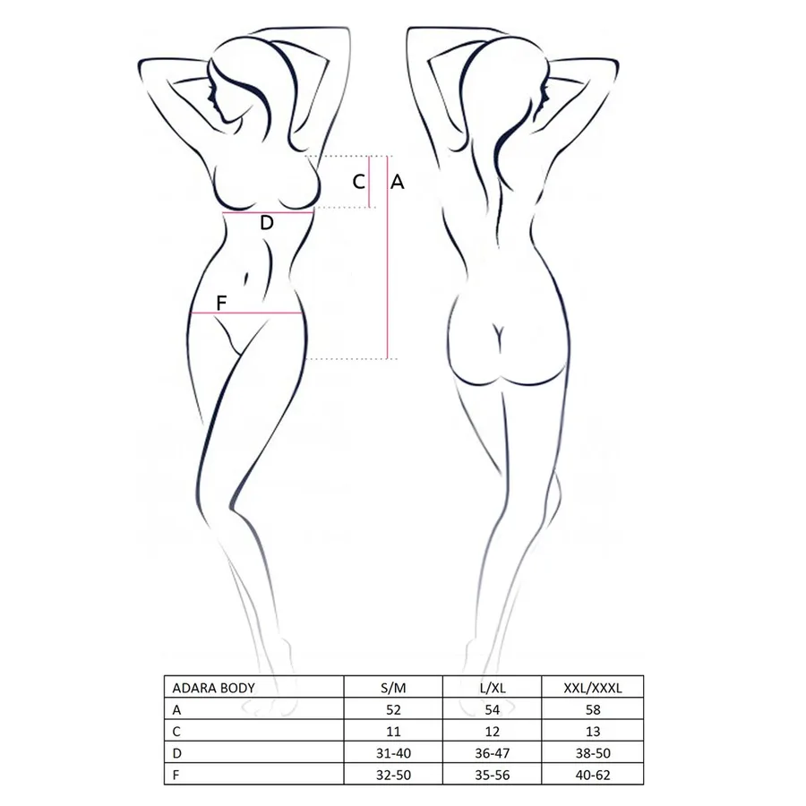 Боди монокини Passion ADARA BODY XXL/XXXL, red