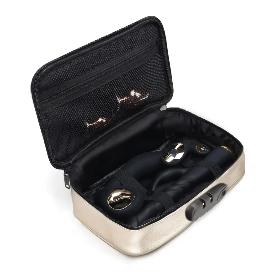 Кейс для іграшок Dorcel DISCREET BOX LUXURY GOLD, кодовий замок, 27×16×7,62 см