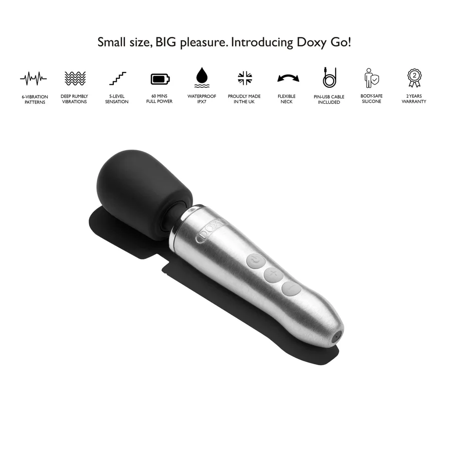 Вибромассажер DOXY Go, компактный, перезаряжаемый, водостойкий, 6 режимов