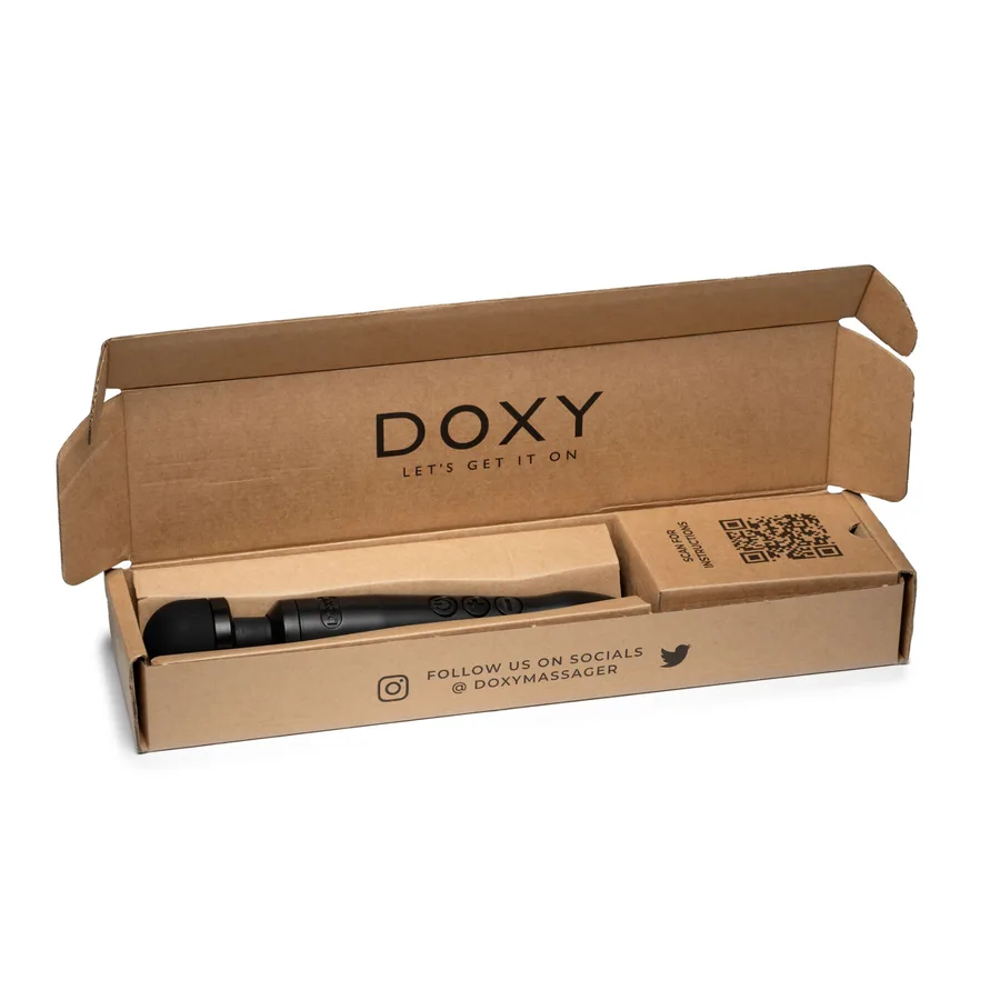 Вибромассажер DOXY3 USB-C Massager MATTE BLACK, кабель USB-C, регулируемая интенсивность, компактный