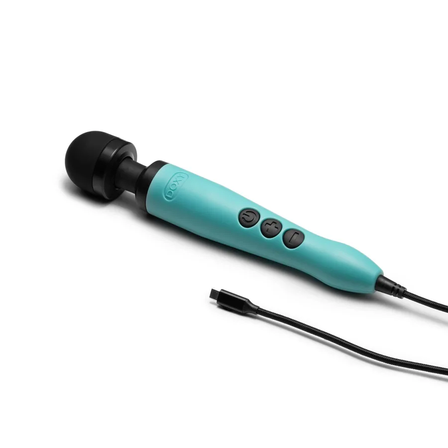 Вібромасажер DOXY3 USB-C Massager TURQUOISE, кабель USB-C, регульована інтенсивність, компактний
