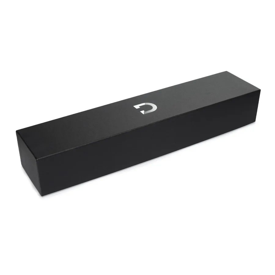 Премиальный вибромассажер DOXY Die Cast матово-черный, с покрытием из 24-каратного золота