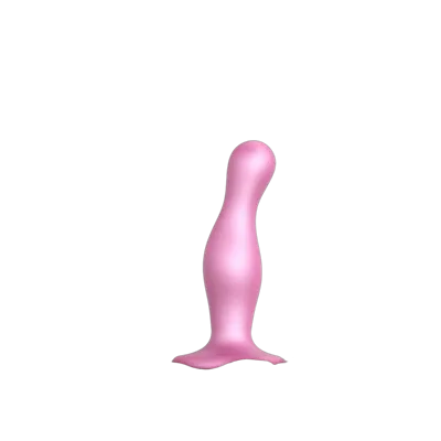 Насадка для страпона Strap-On-Me Dildo Plug Curvy Rose Dragee Metallic M