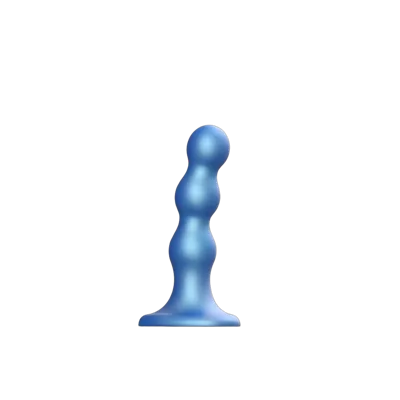 Насадка для страпона Strap-On-Me Dildo Plug Balls Blue Metallic M