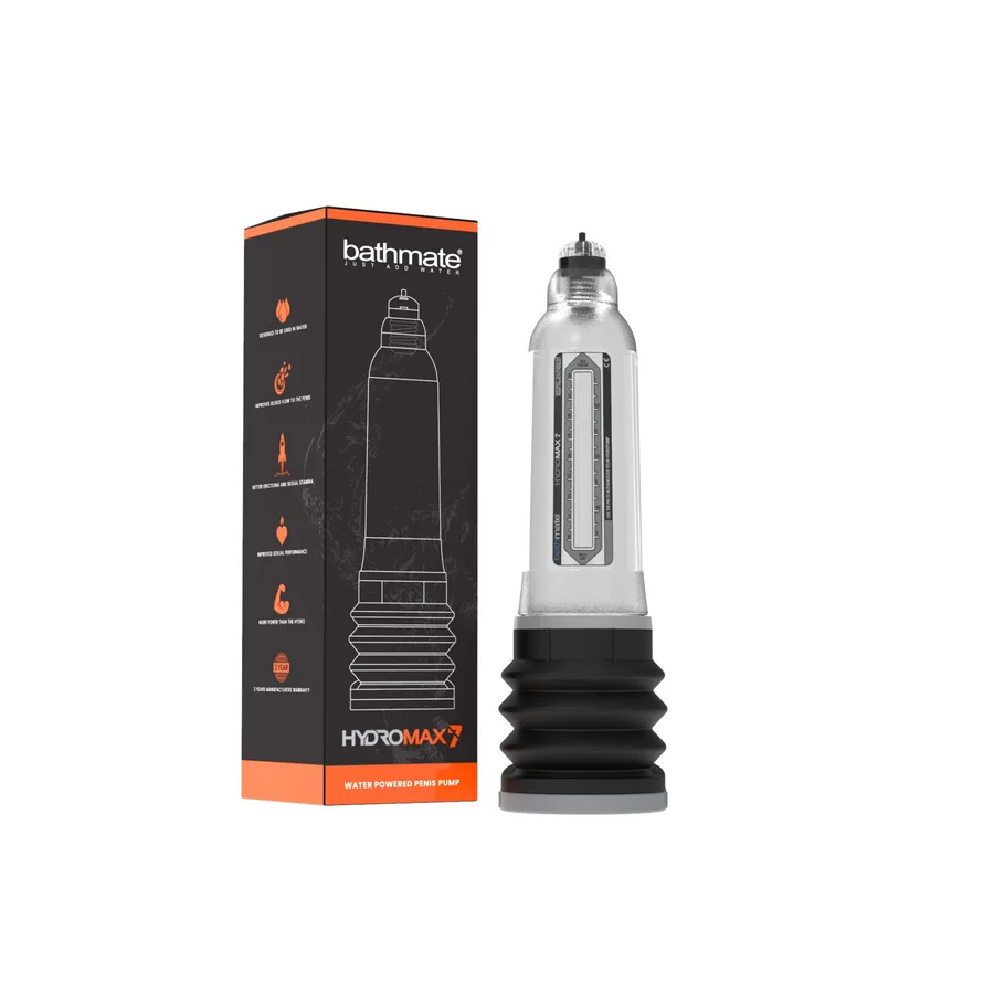Гидропомпа Bathmate Hydromax 7 Clear, для члена длиной от 12,5 до 18см, диаметр до 5,2см