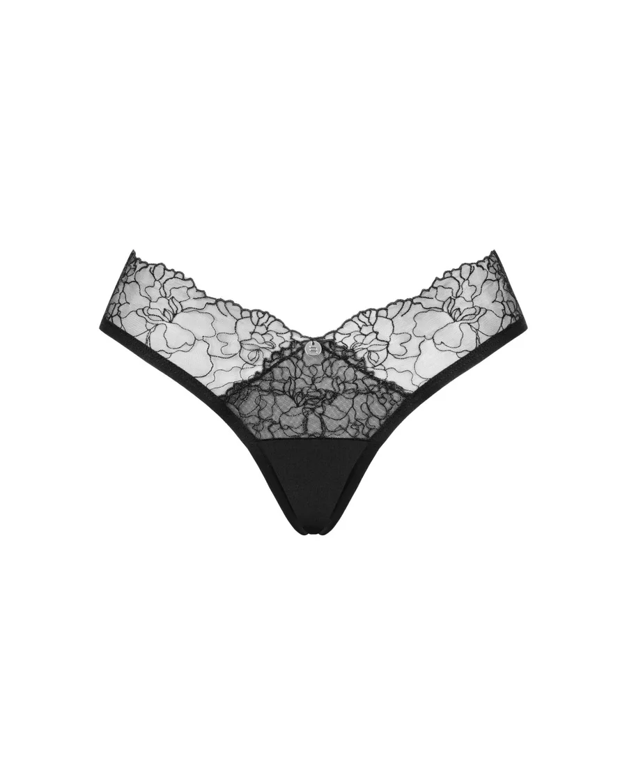 Сетчатые трусики под омбре Obsessive Bella Rou panties XS/S