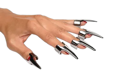Набір кілець з кігтями Master Series Five-Piece Sensation Claw Rings - Silver