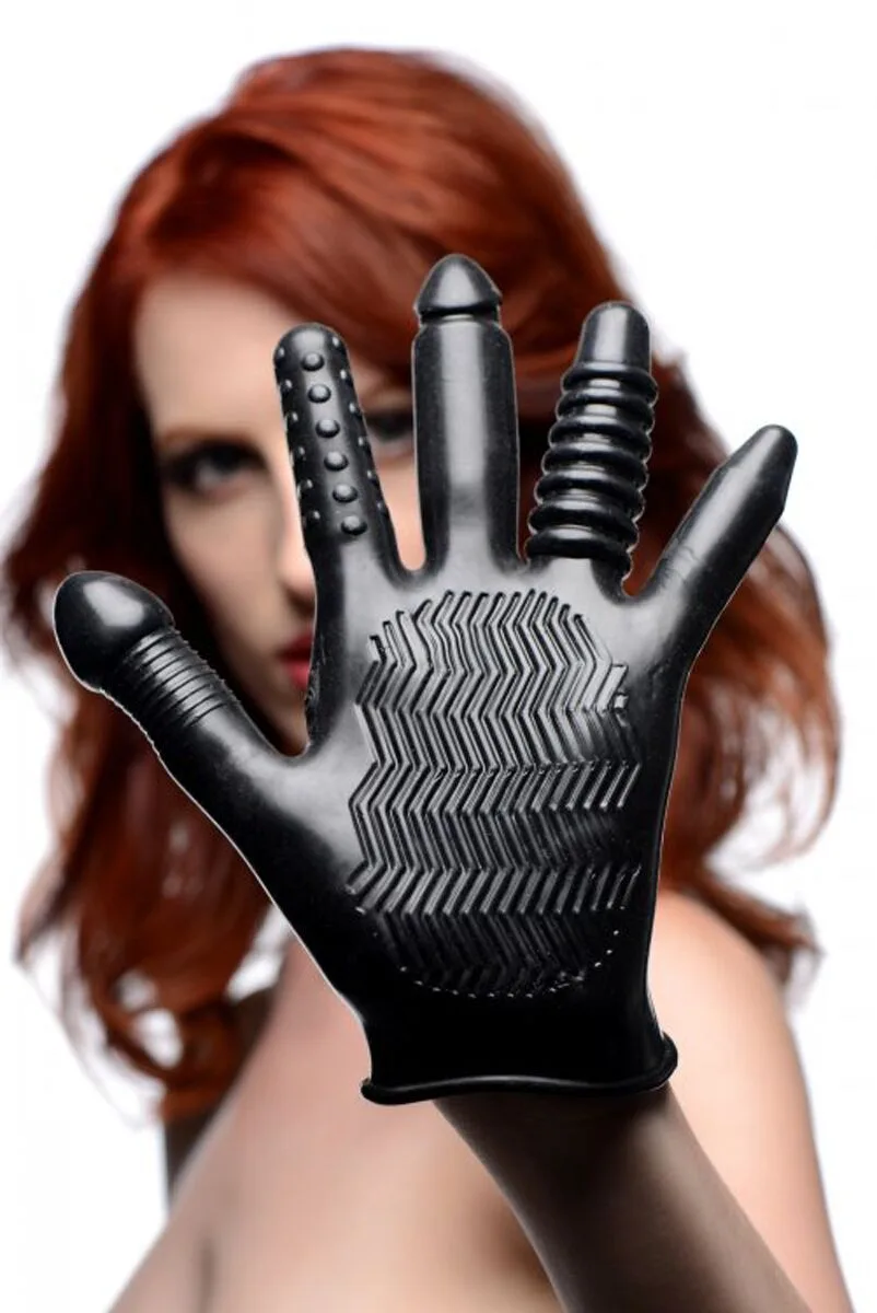 Перчатка с разными текстурами Master Series Pleasure Poker Textured Glove