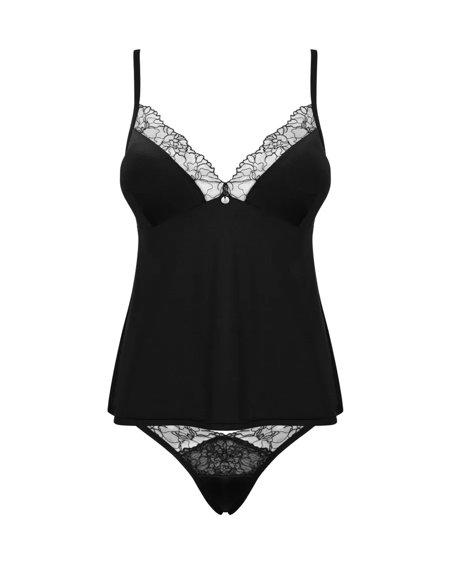 Топ и трусики Obsessive Bella Rou top & panties M/L, топ, трусики