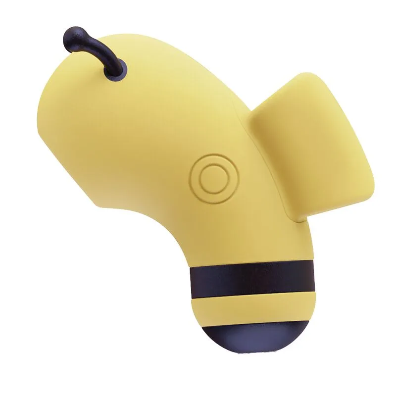 Вакуумний стимулятор із мікрострумами KISSTOY Beebe Yellow, на палець