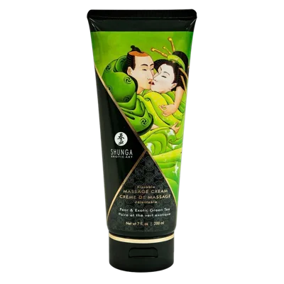 Съедобный массажный крем Shunga Kissable Massage Cream - Pear & Exotic Green Tea (200 мл)